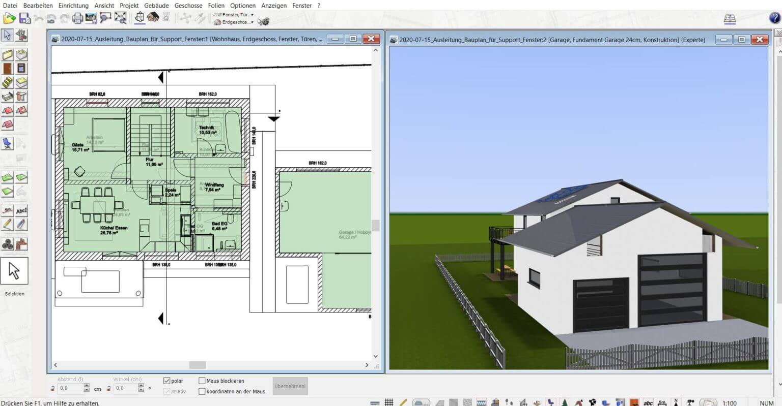 Gartenhaus selber planen mit 3D CAD Software