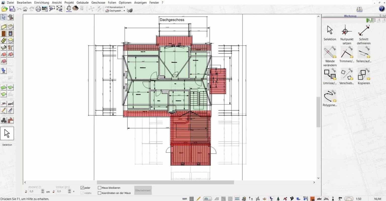 Bauzeichnung selbst erstellen/zeichnen mit dem HausDesigner3D