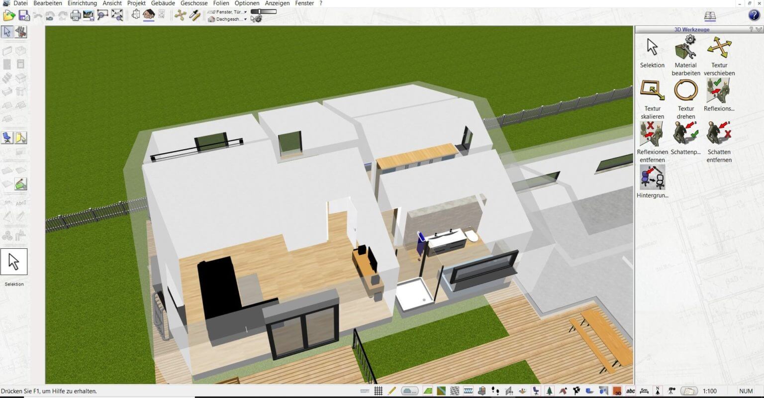 3D CAD Zeichenprogramm für Grundrisse & Häuser