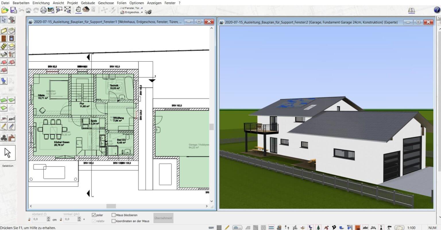 Terrasse selber planen mit 3D CAD Terrassenplaner Software/Programm