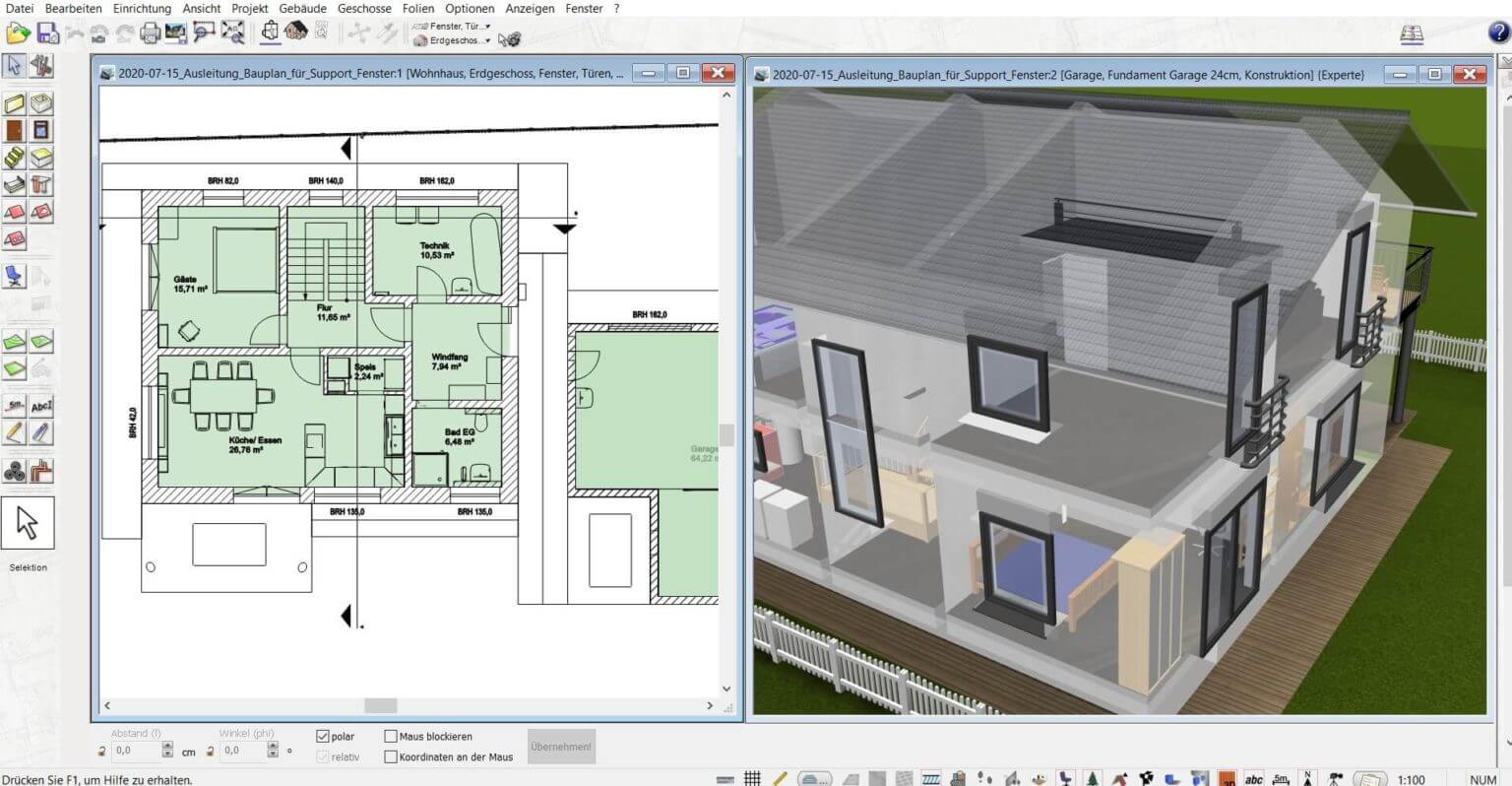 Haus zeichnen - mit 3D CAD Software/Programm