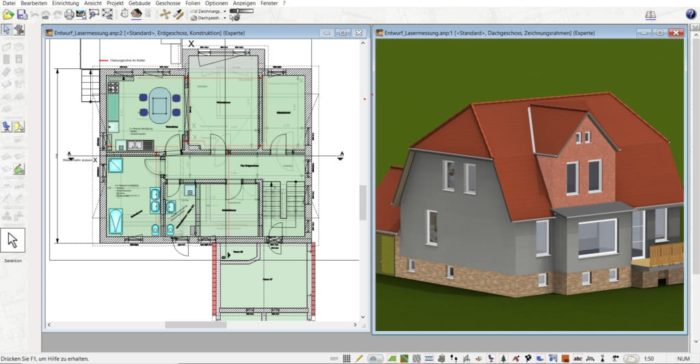 3D CAD Zeichenprogramm für Grundrisse & Häuser