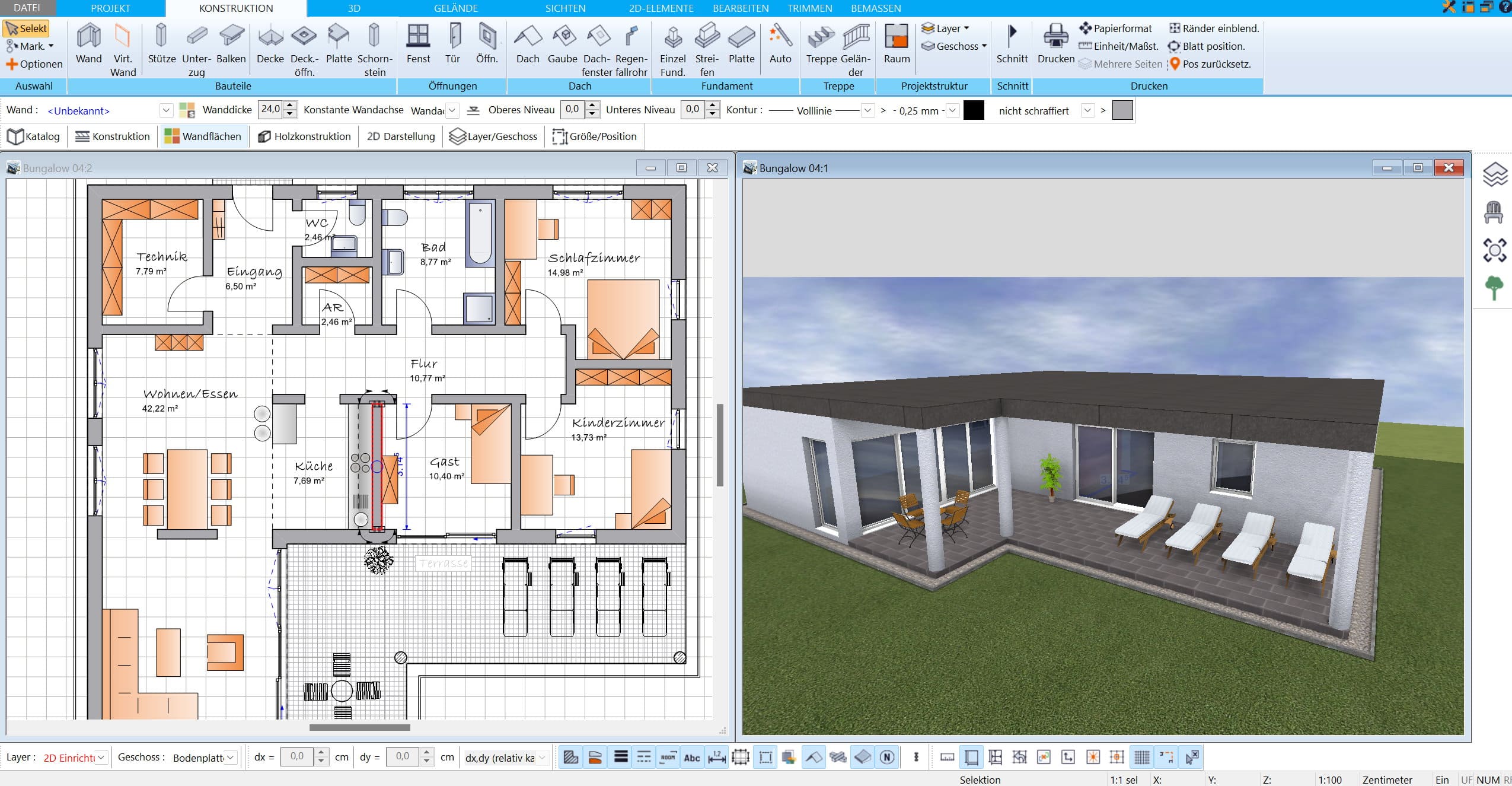 Mit dem HausDesigner3D lässt sich jede Art von Umbau planen