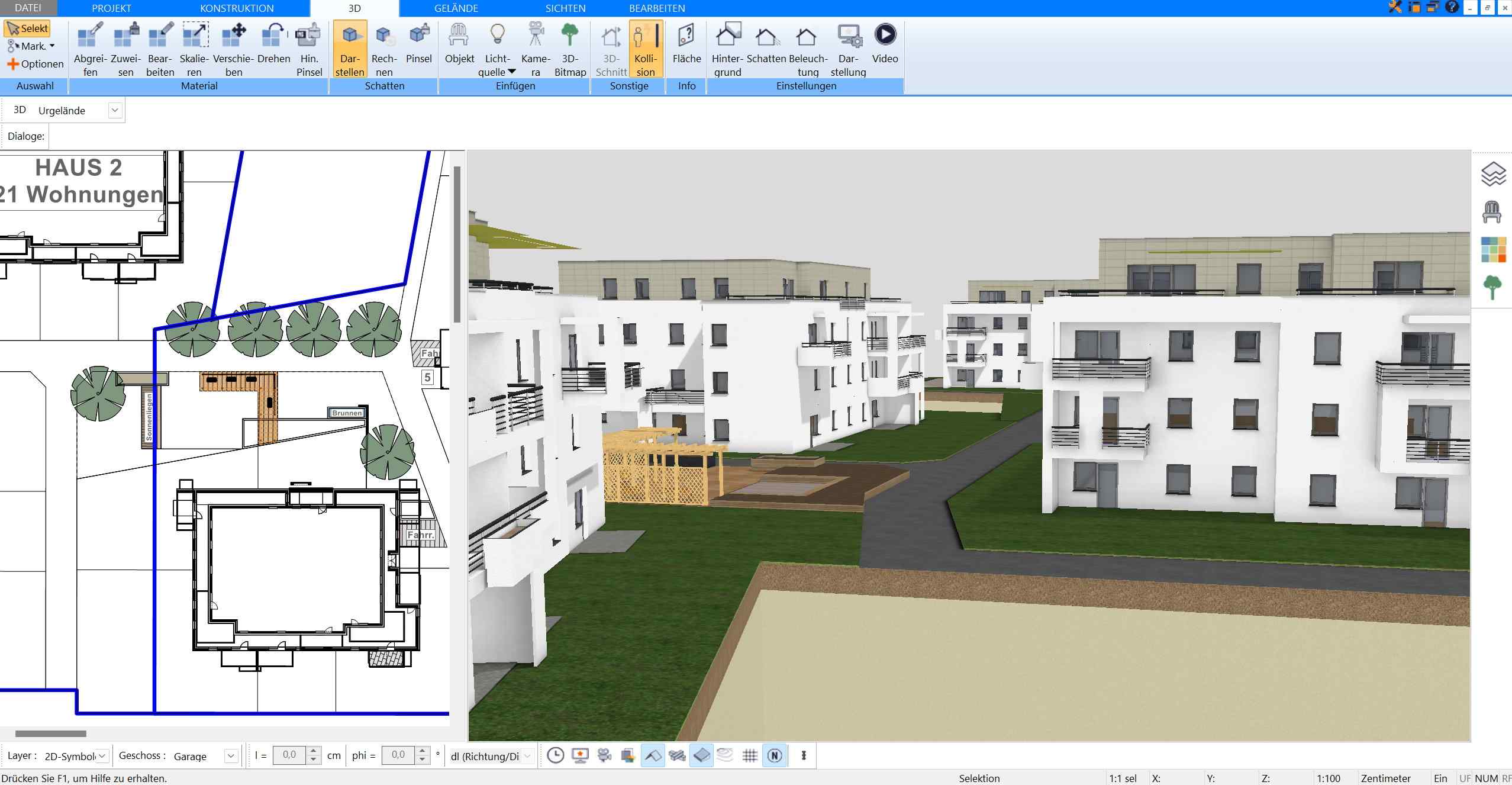 Mit dem HausDesigner3D lassen sich alle Grundrisse nach deutschen Baustandards planen