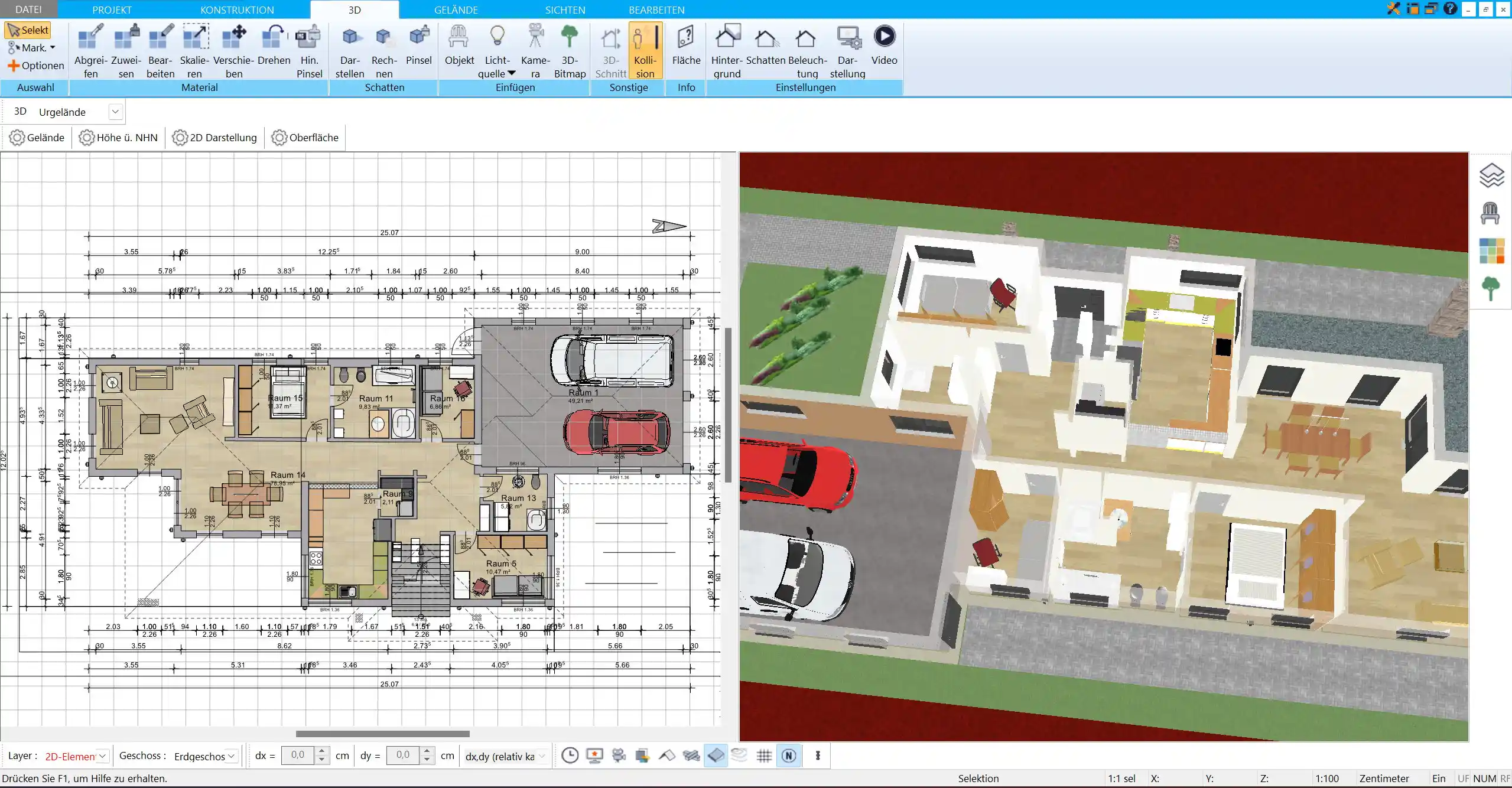 Bruttogeschossfläche präzise berechnen mit dem HausDesigner3D.