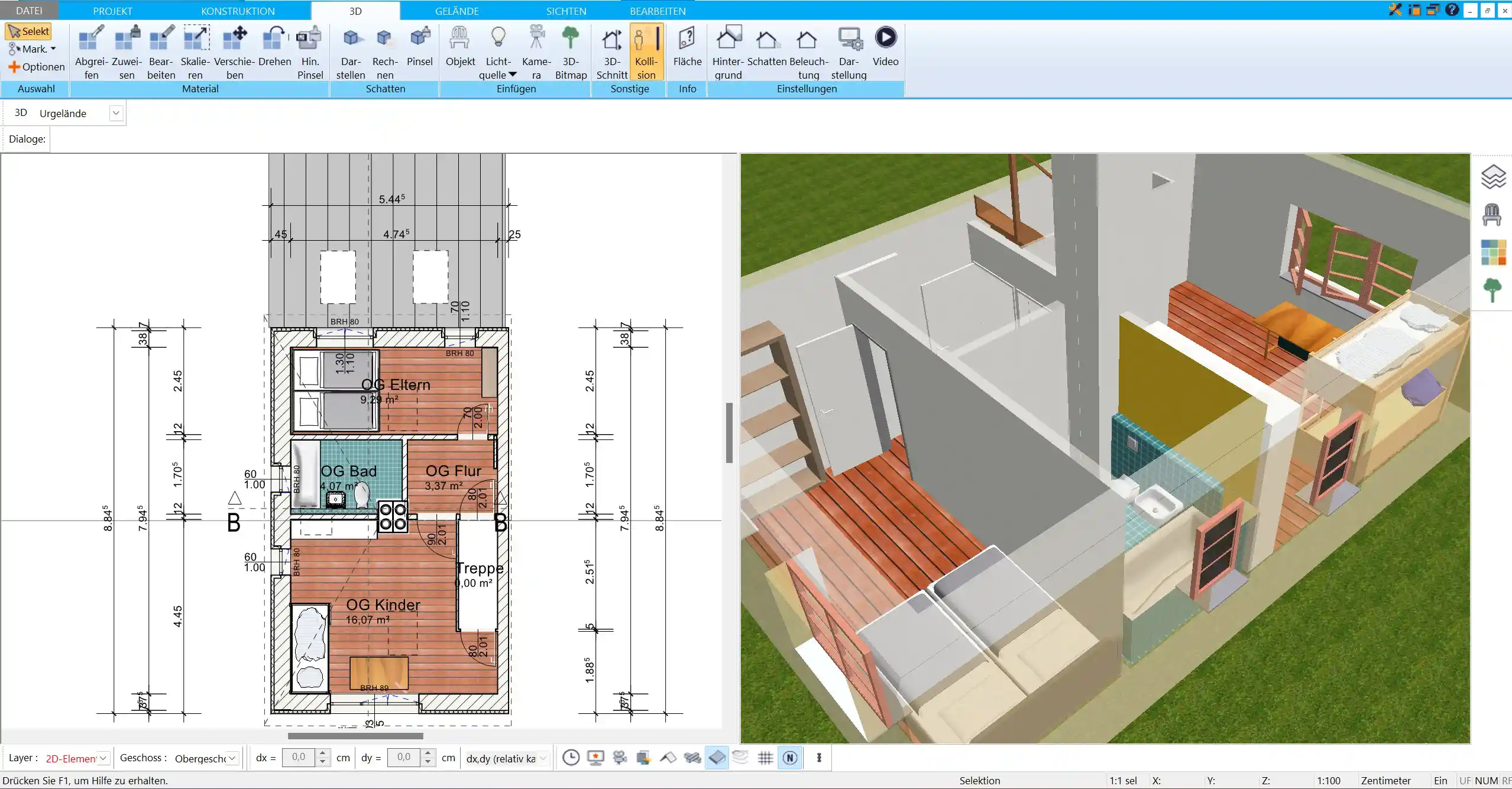 Detaillierte Grundriss- und Inventarplanung mit dem HausDesigner3D