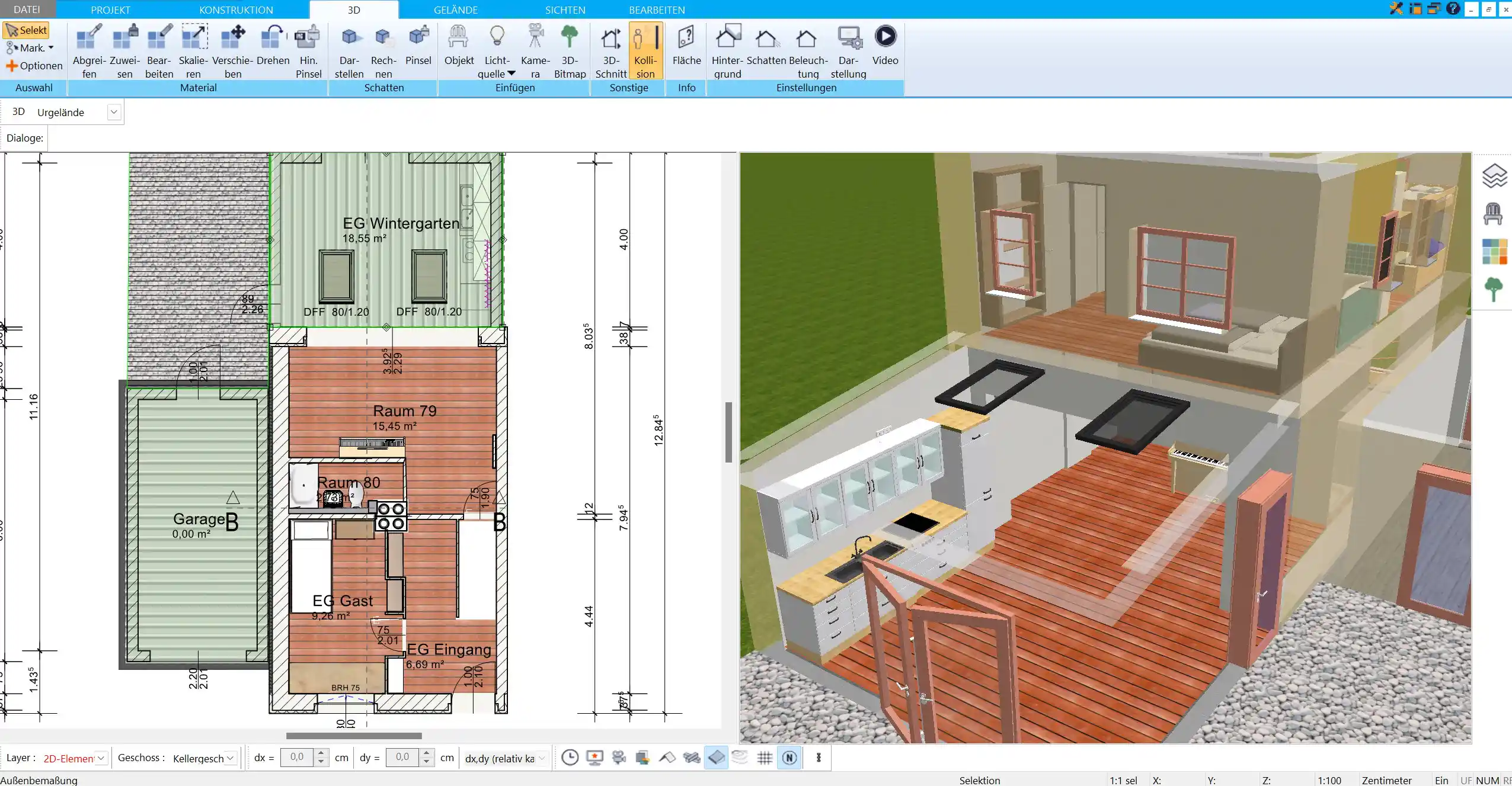 Effiziente Planung eines Gäste-WCs in 3D mit dem HausDesigner3D