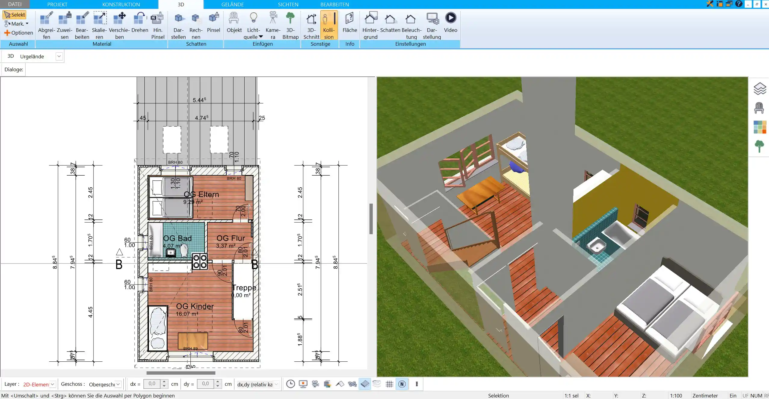 Effiziente Raumnutzung und Grundstücksaufteilung mit dem HausDesigner3D