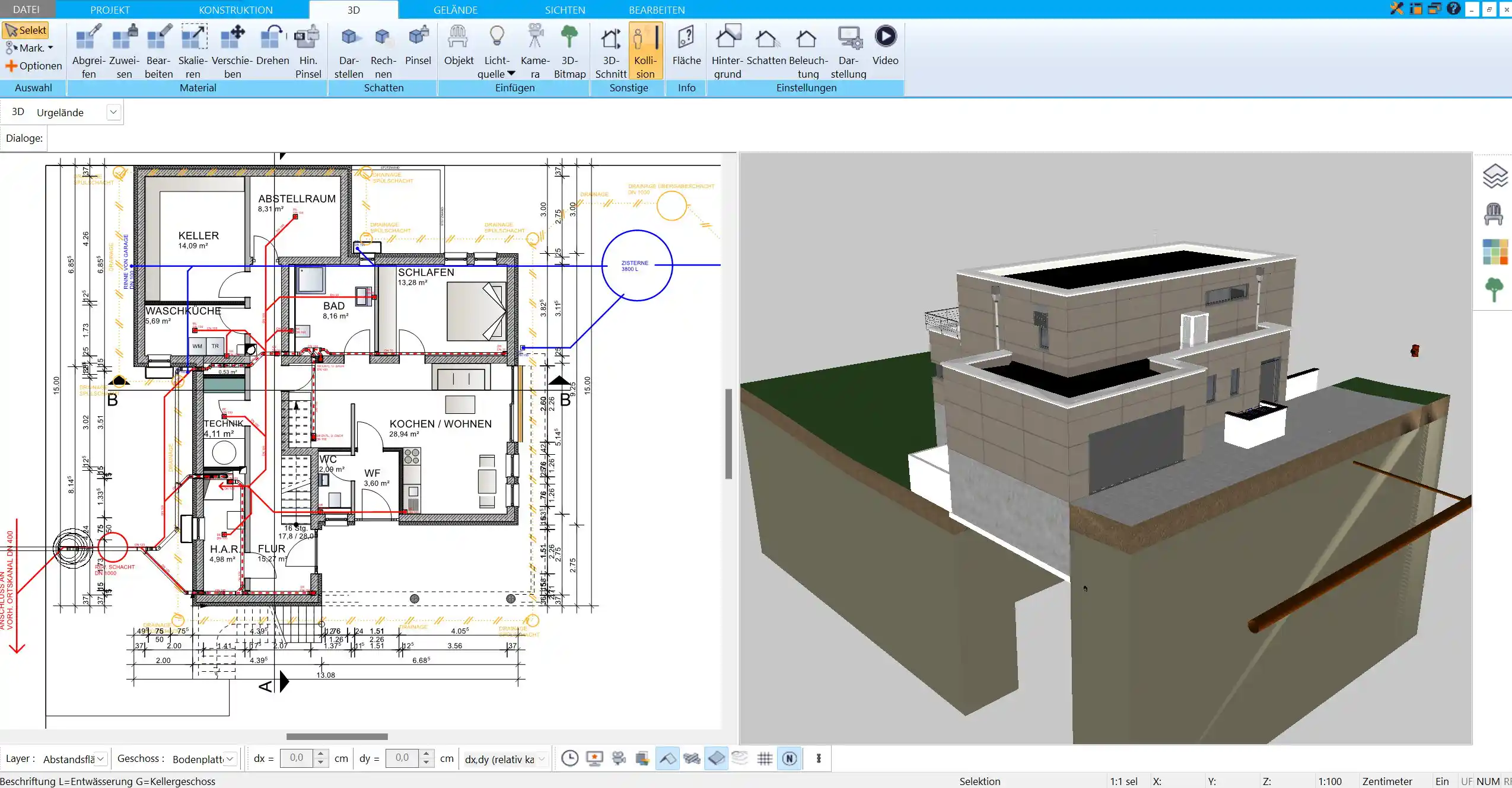 Mit dem HausDesigner3D können alle gängigen Garagen-Arten geplant werden