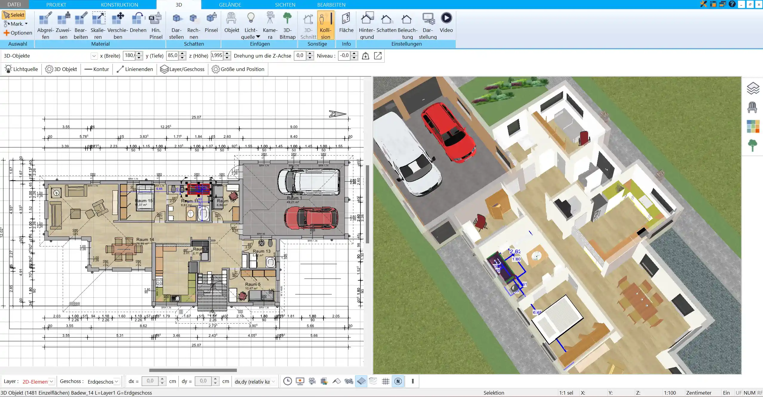 Richtwerte für Raumgrößen präzise planen mit dem HausDesigner3D