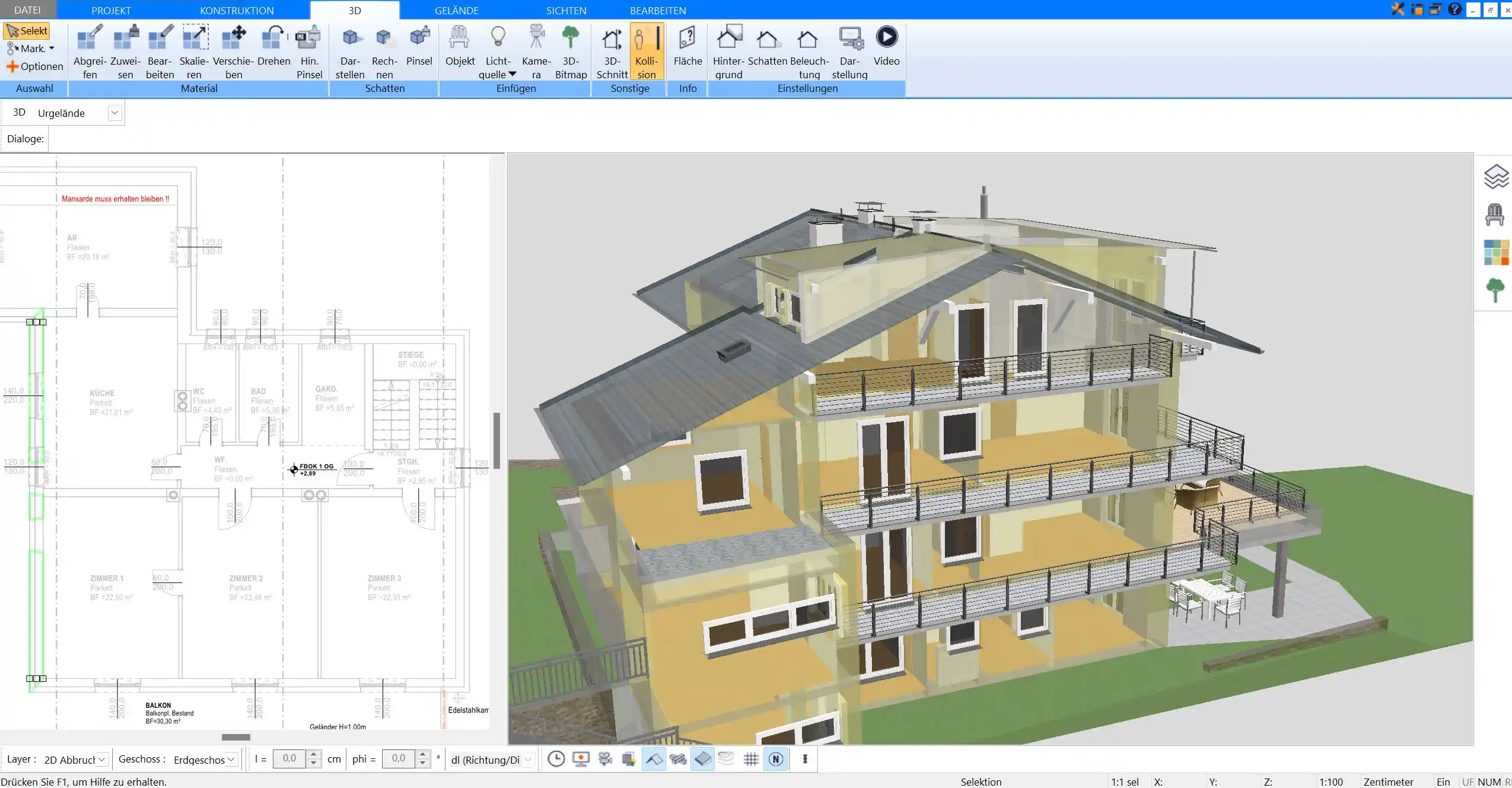 Sanierungen und nachträgliche Dämmungen werden im HausDesigner3D kinderleicht geplant