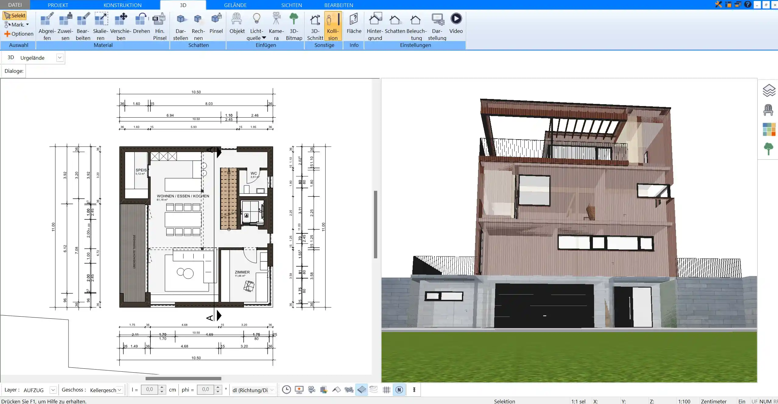 Tiefgarage im HausDesigner3D