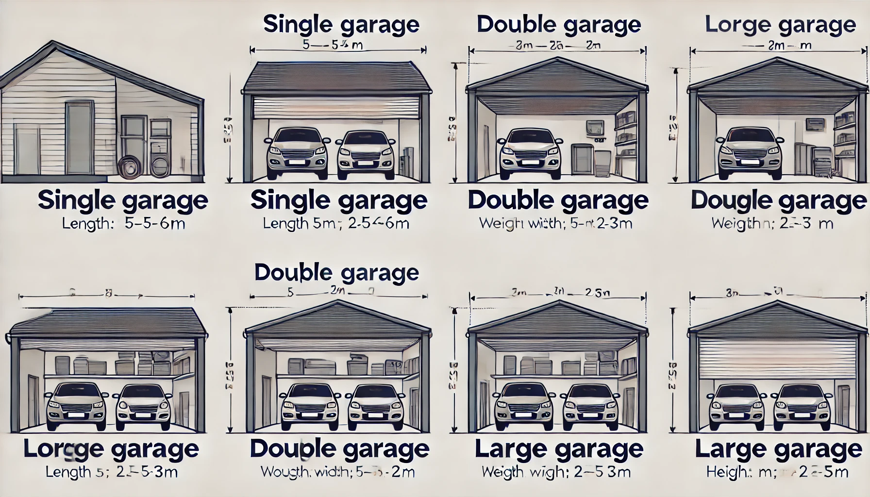 Wie groß sollte eine Garage sein - Überblick