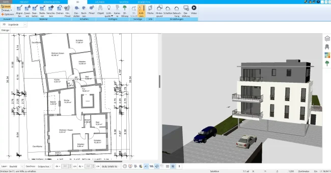 Exakte Planung der Stirnseite eines Hauses mit dem HausDesigner3D Exakte Planung der Stirnseite eines Hauses mit dem HausDesigner3D
