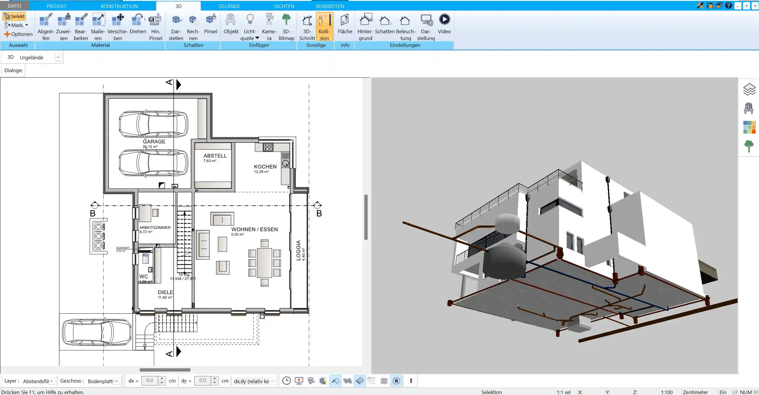 Freiflächenplanung in 3D mit dem HausDesigner3D visualisieren