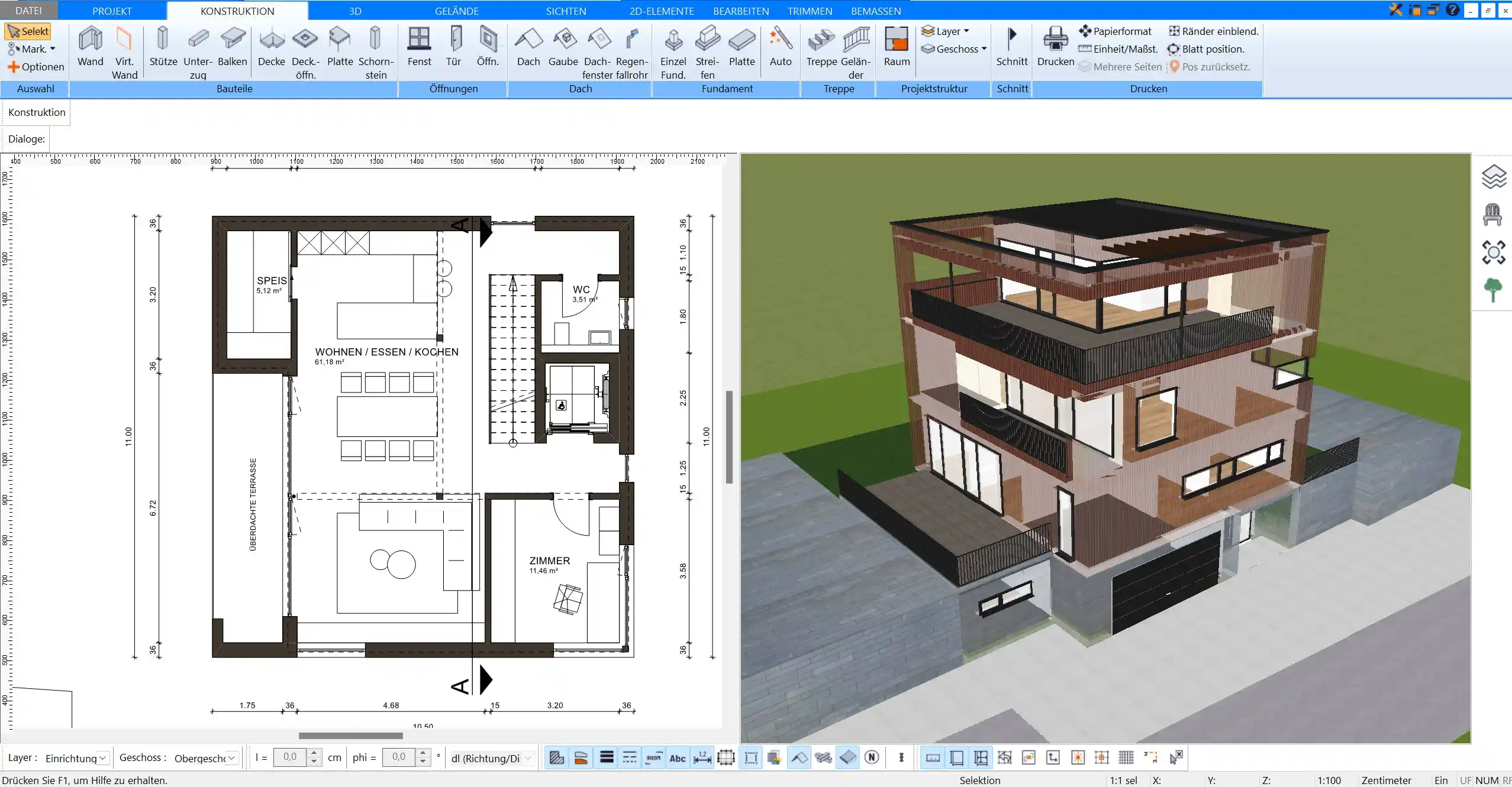 Grundrissplanung mit lichten Maßen in 3D Optimale Raumnutzung mit dem HausDesigner3D