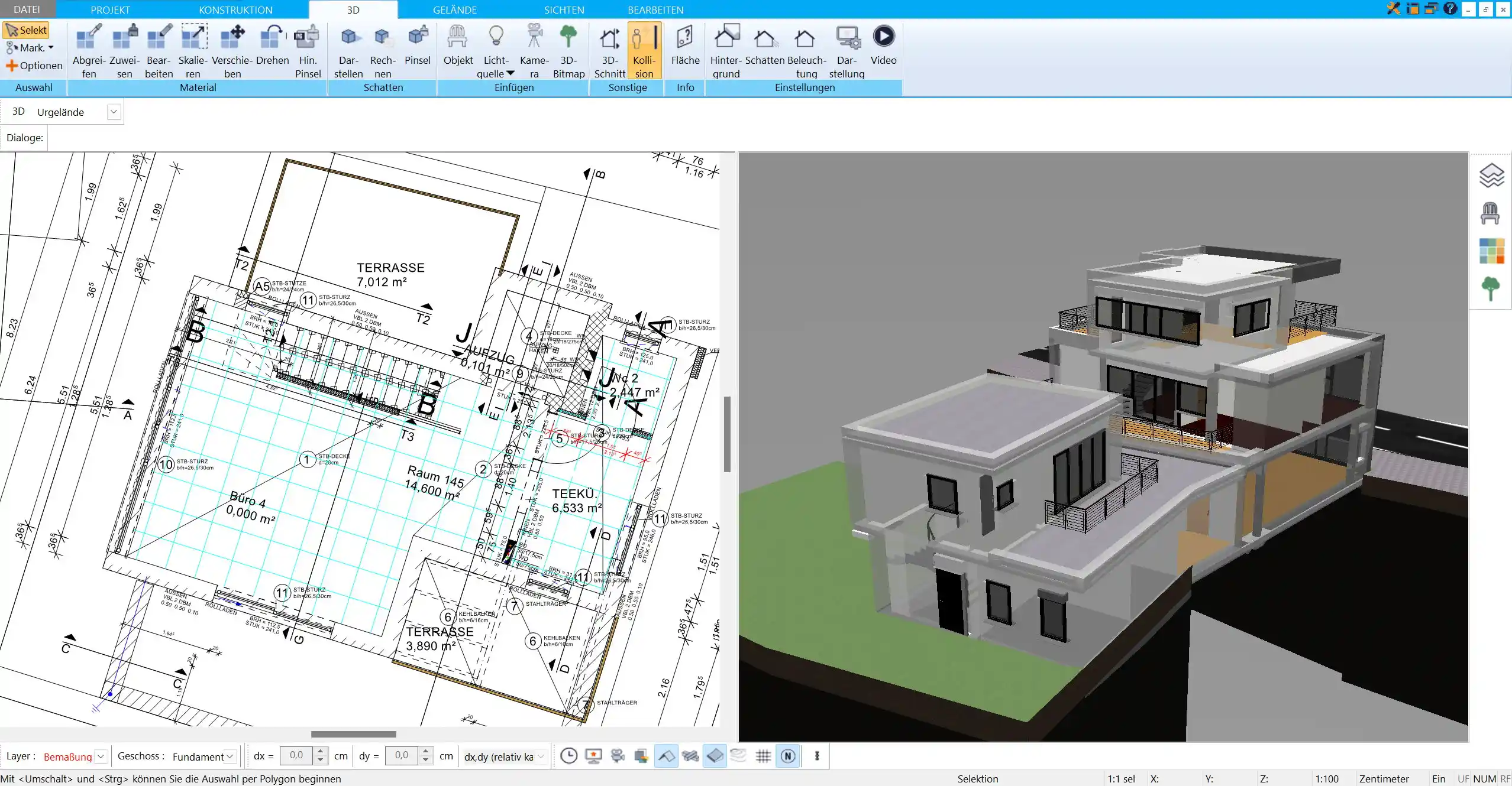 Lichte Maße exakt berechnen und visualisieren mit dem HausDesigner3D