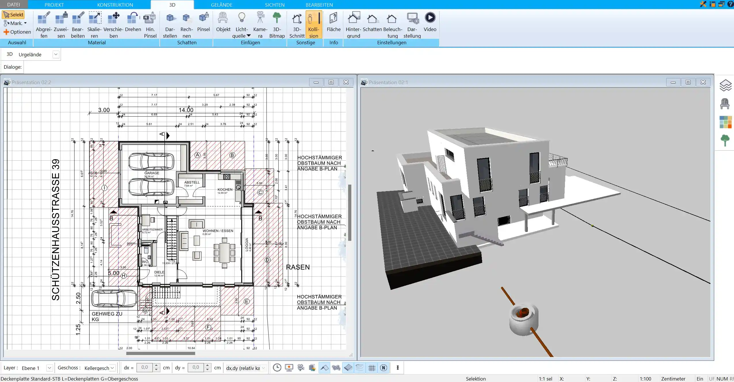 Planung der NGF und BGF nach DIN-Normen mit dem HausDesigner3D