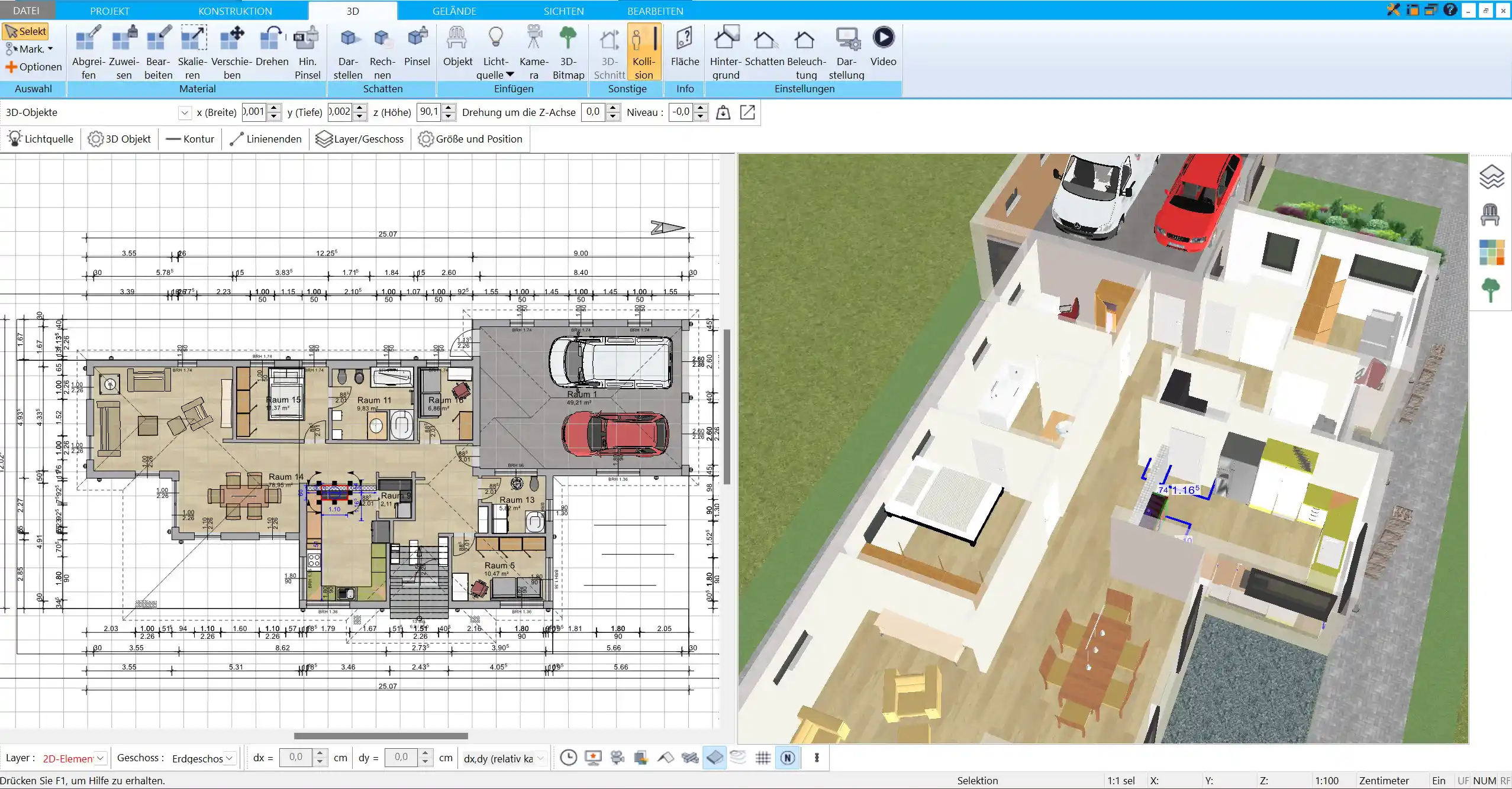 Planung eines Cafés Optimale Raumnutzung mit dem HausDesigner3D