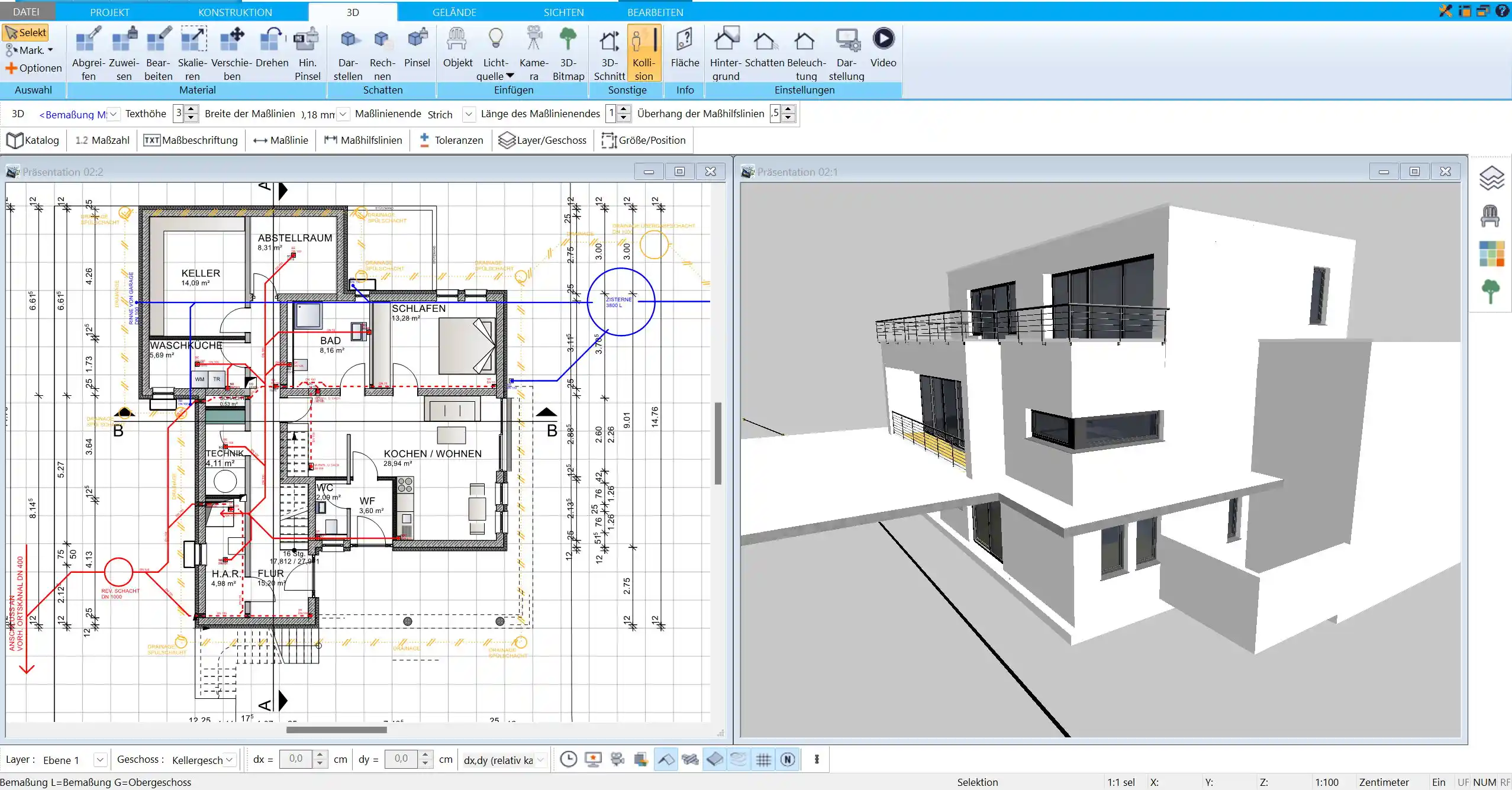 Planung von Fluren und Dielen in 3D mit dem HausDesigner3D