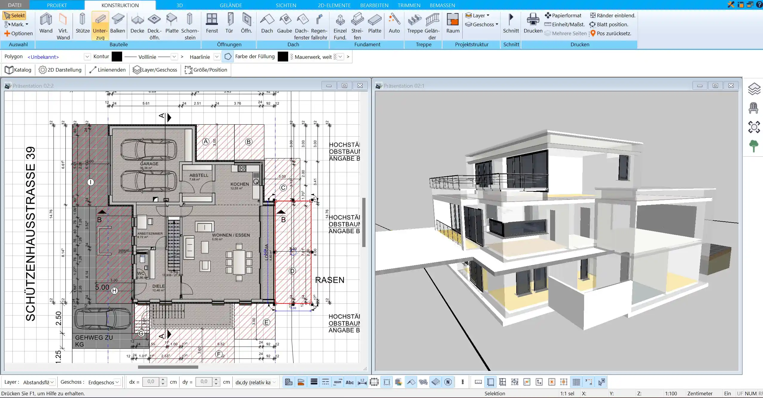 Planung von tragenden Strukturen für den Standsicherheitsnachweis mit HausDesigner3D