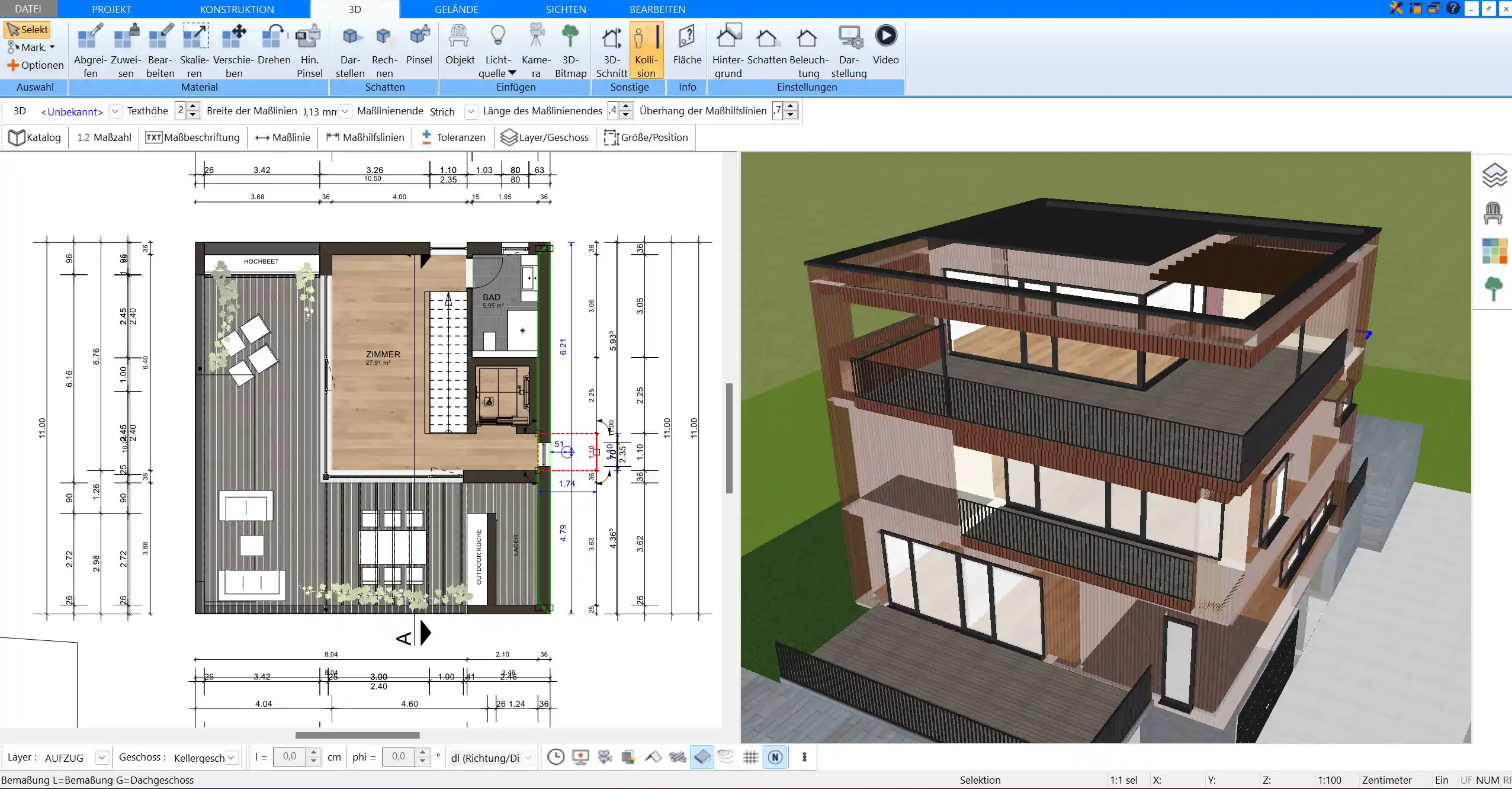 Raumumgestaltungen und Nutzungsänderungen in 3D visualisieren mit HausDesigner3D