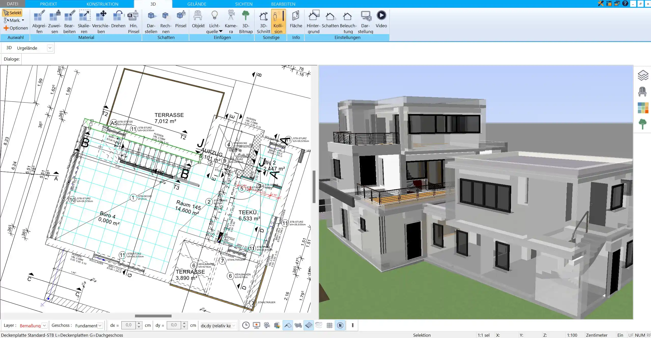 Der HausDesigner3D eignet sich dabei zur Hausplanung für alle Arten von Gebäuden