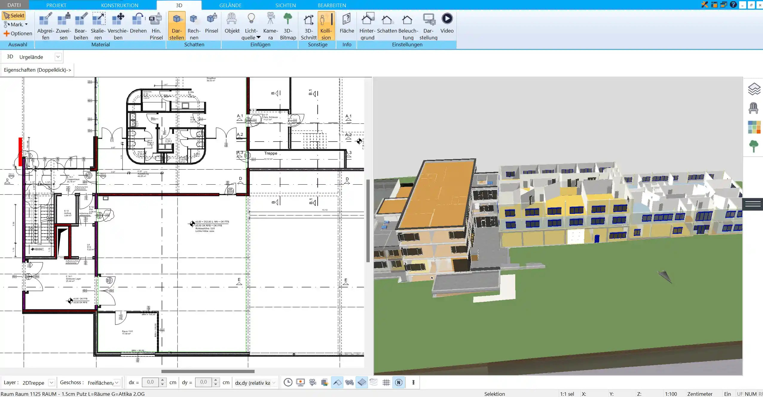 3D-Ansicht des geplanten Lagerraums im HausDesigner3D