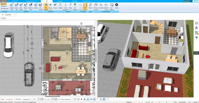 Ein genauer Grundriss zeigt die Raumaufteilung des Penthouses, einschließlich offener Wohn- und Essbereiche sowie privater Rückzugsorte
