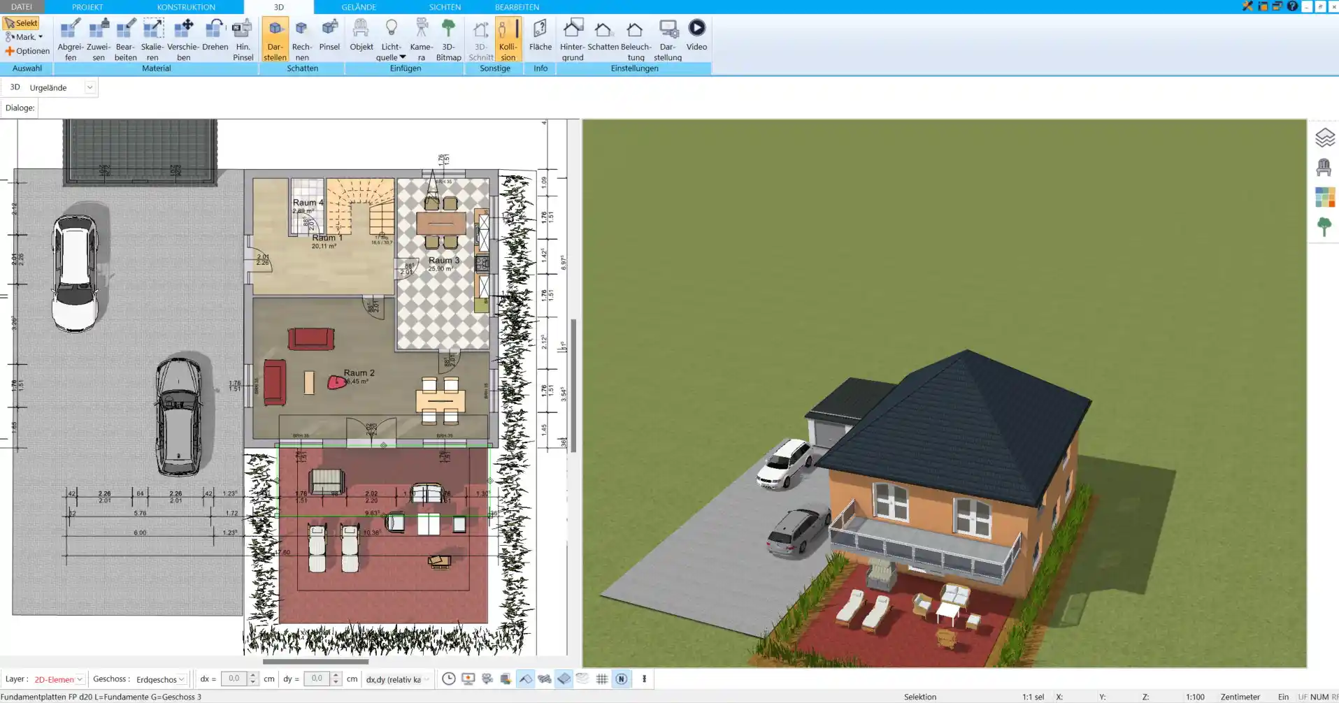 Erstellen Sie im HausDesigner3D ein neues Projekt und legen Sie die Basis für Ihr KfW-Effizienzhaus