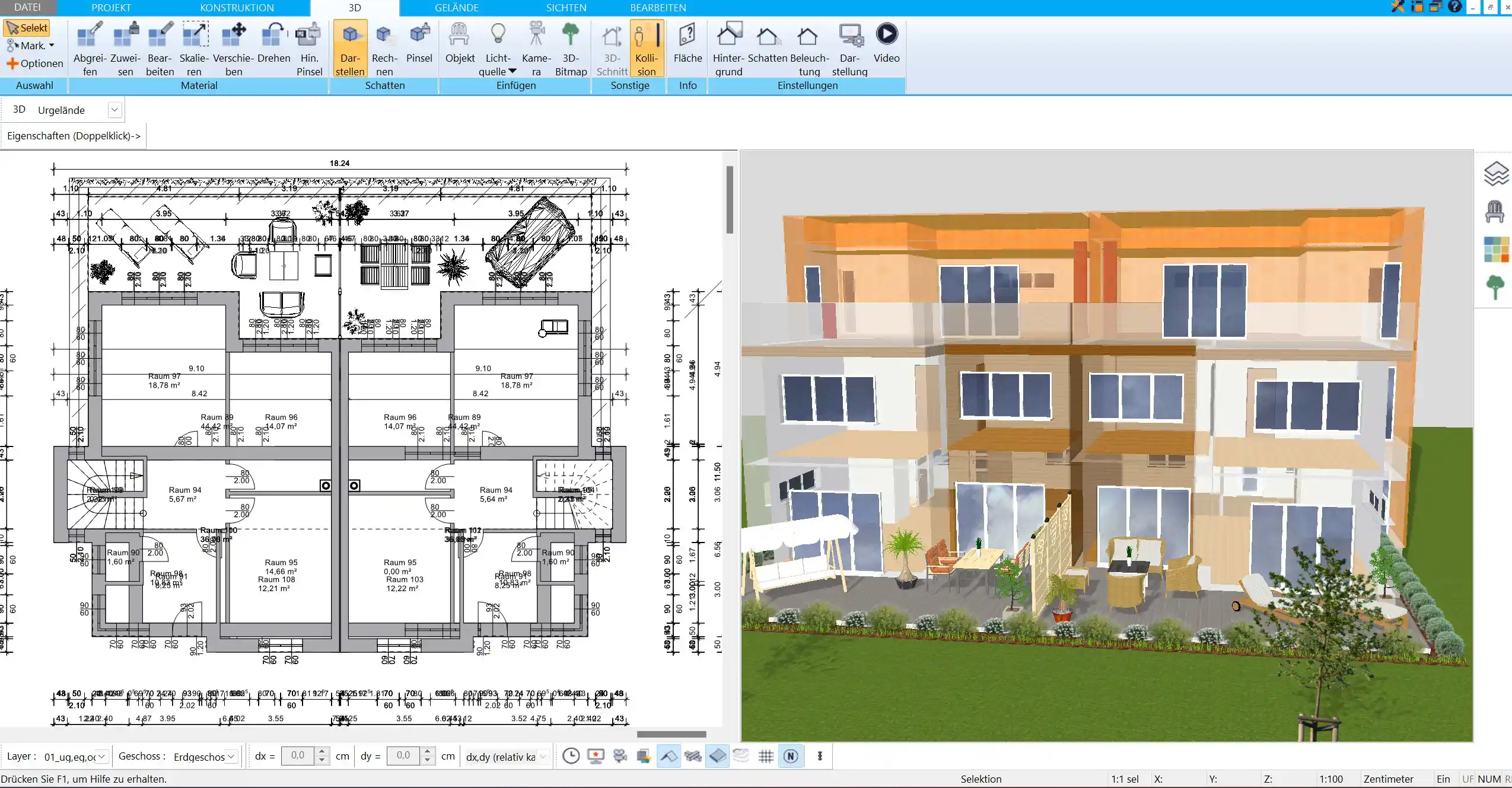 Erstellen Sie mühelos detaillierte Grundrisse in HausDesigner3D – ideal für eine präzise Planung