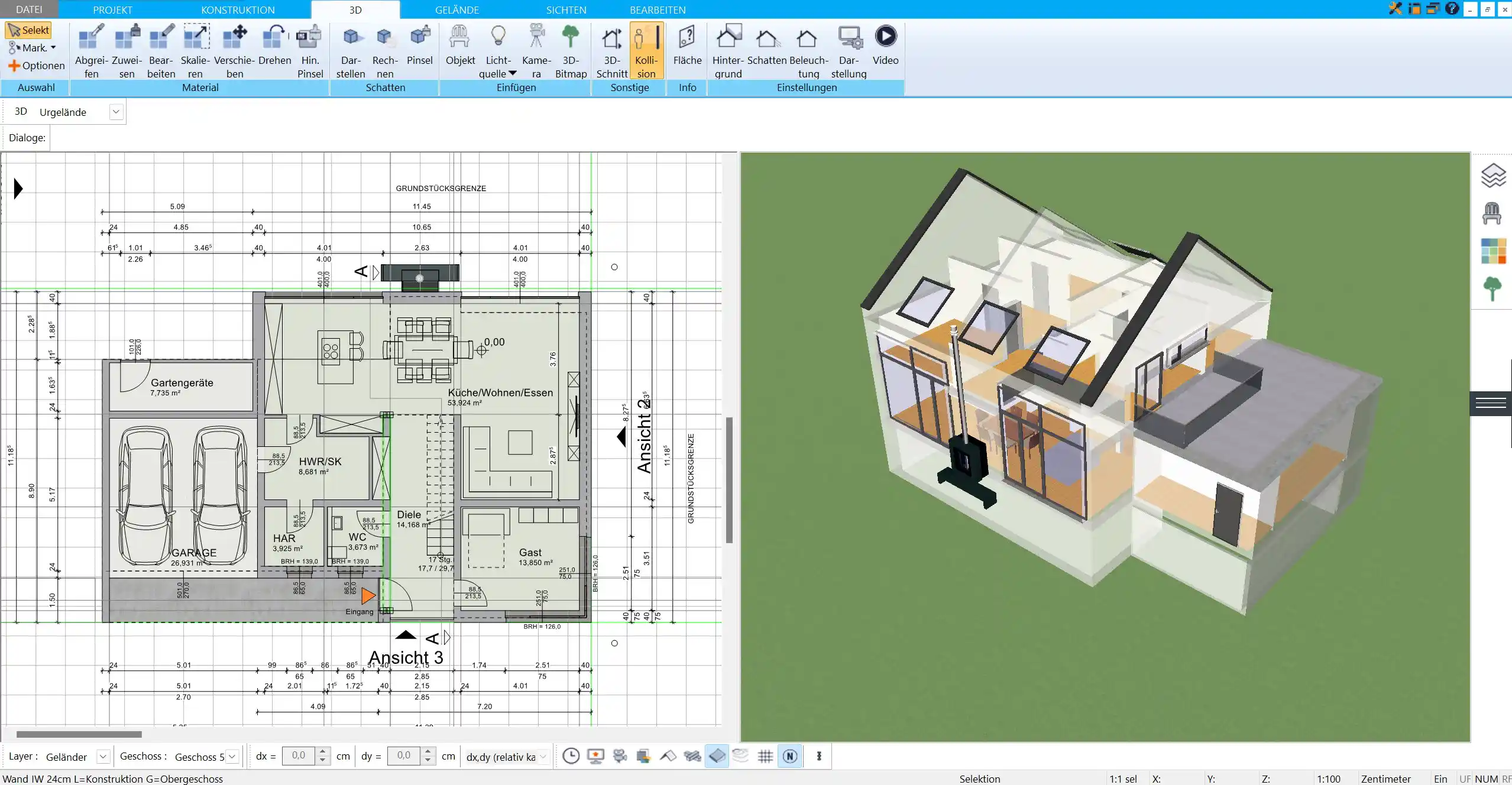 Erster Schritt der Planung Einfache und präzise Grundrisserstellung im HausDesigner3D