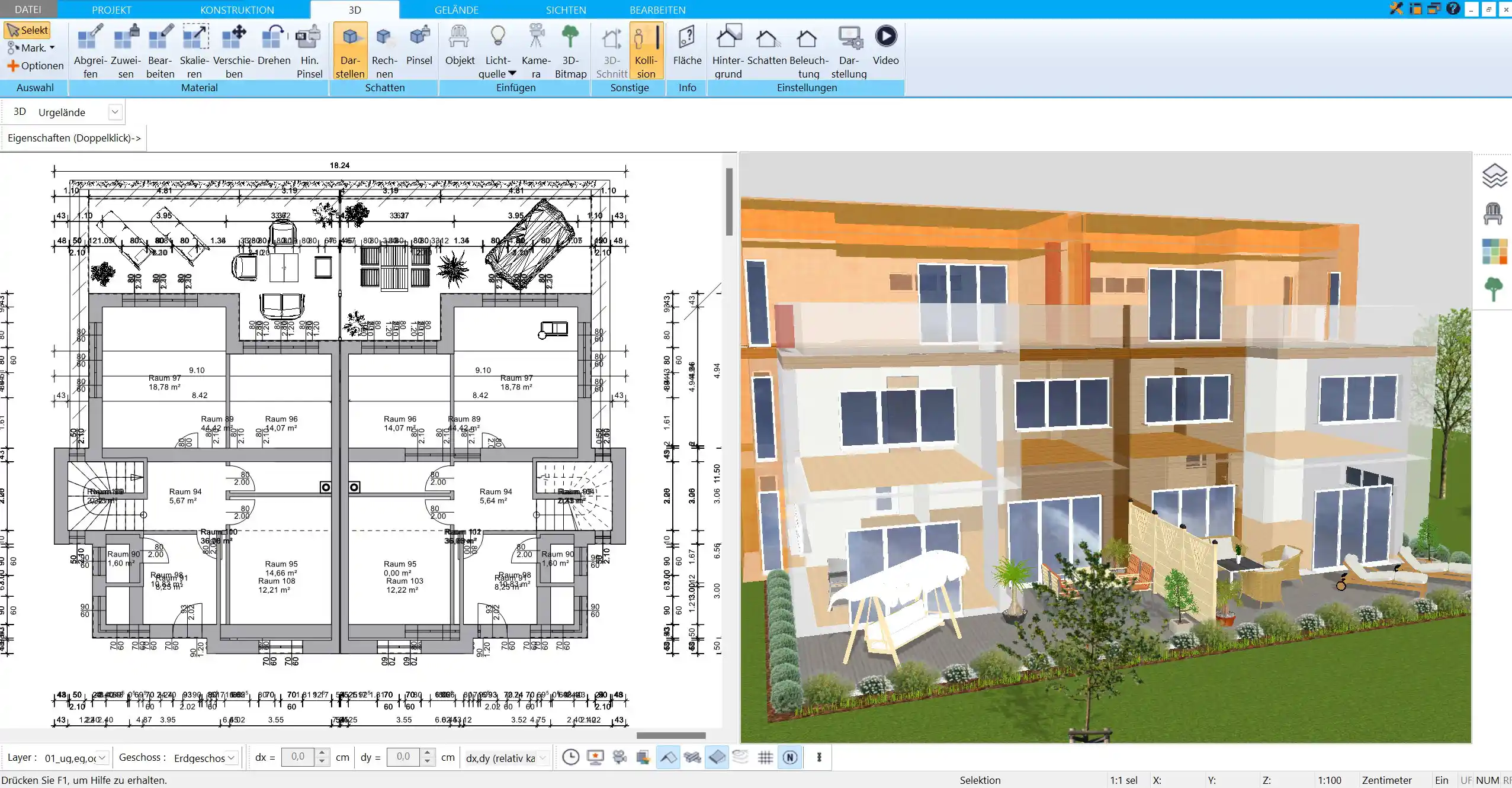 Export des bemaßten Grundrisses als PDF oder DWG – Wichtig für die digitale und gedruckte Übergabe an die Bank