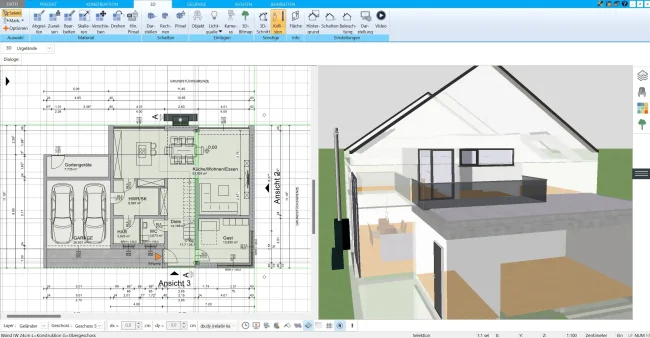 Grundriss einer 2-Zimmer-Wohnung erstellen – Detaillierte Ansicht des Grundrisses, der mit der HausDesigner3D-Software geplant wurde Grundriss einer 2-Zimmer-Wohnung erstellen – Detaillierte Ansicht des Grundrisses, der mit der HausDesigner3D-Software geplant wurde