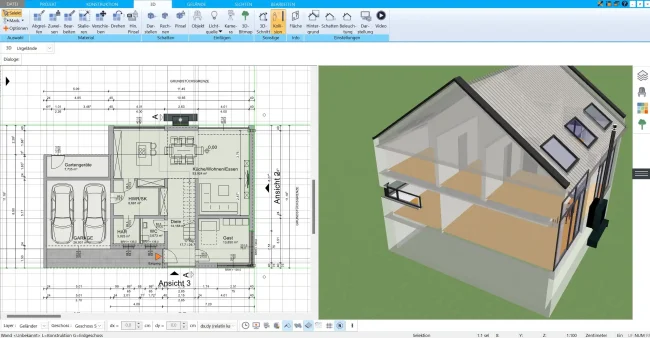 Grundriss in 2D erstellen – Planen Sie die Raumaufteilung Ihrer 1-Zimmer-Wohnung präzise mit der 2D-Ansicht Grundriss in 2D erstellen – Planen Sie die Raumaufteilung Ihrer 1-Zimmer-Wohnung präzise mit der 2D-Ansicht