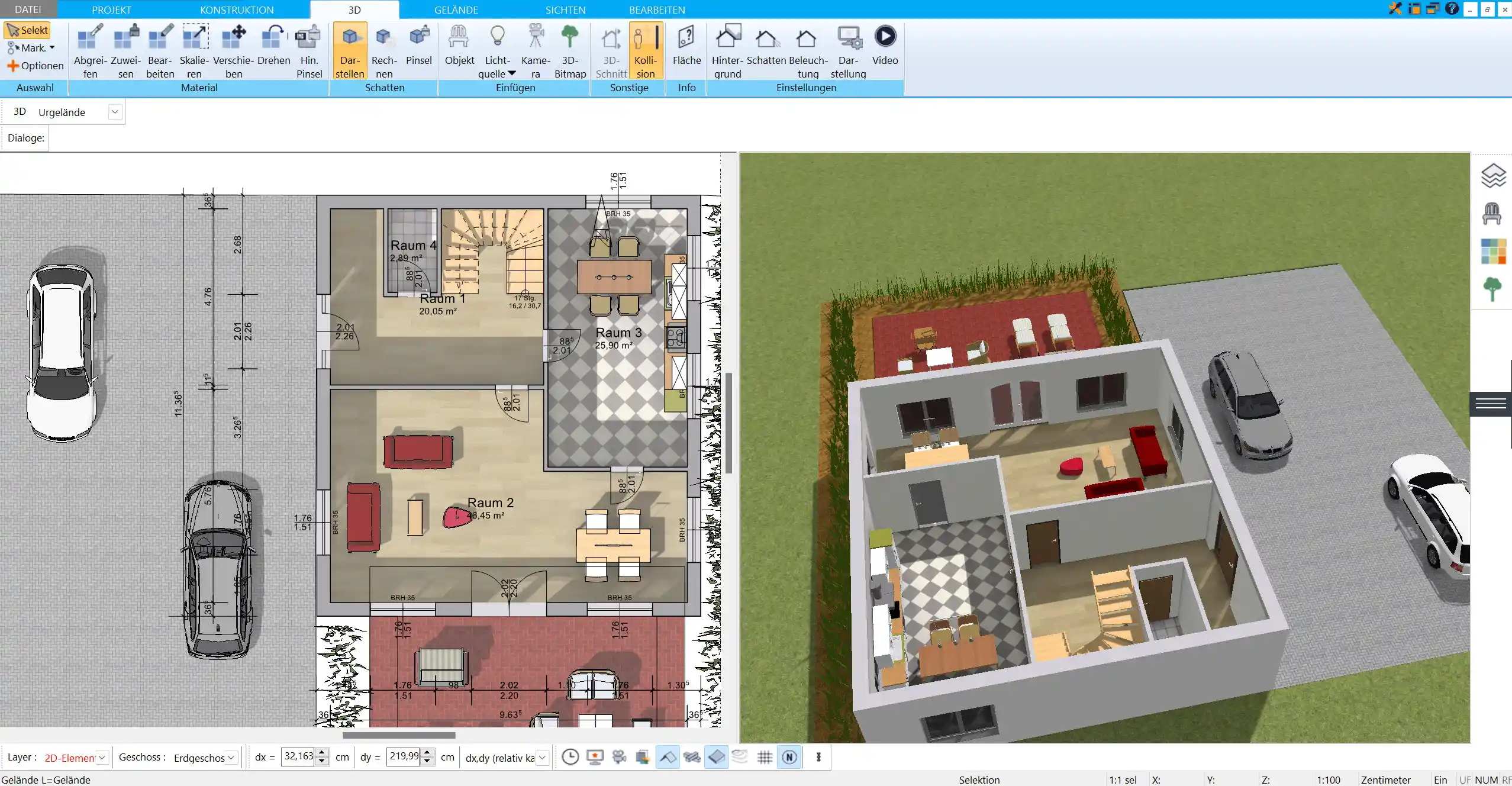 Grundrissplanung leicht gemacht Mit dem HausDesigner3D können Sie schnell und einfach den Grundriss Ihres Anbaus in 2D und 3D erstellen