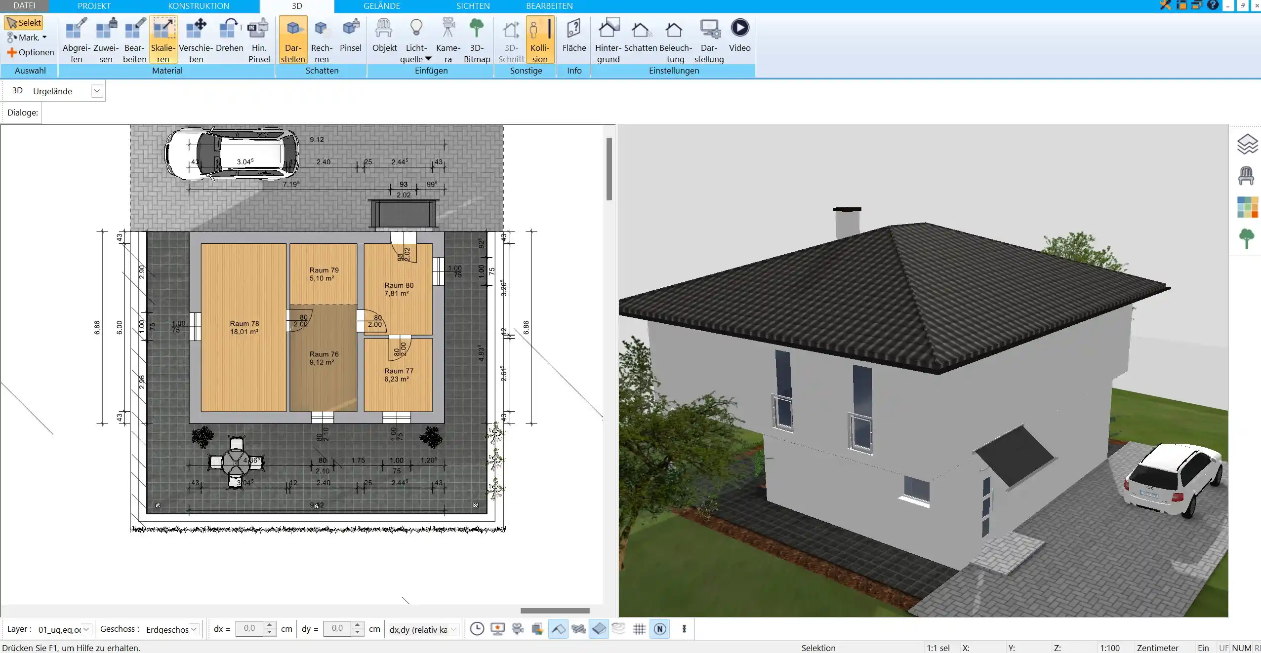 Grundrissplanung leicht gemacht Mit dem HausDesigner3D können Sie schnell und einfach den Grundriss Ihres Anbaus in 2D und 3D erstellen