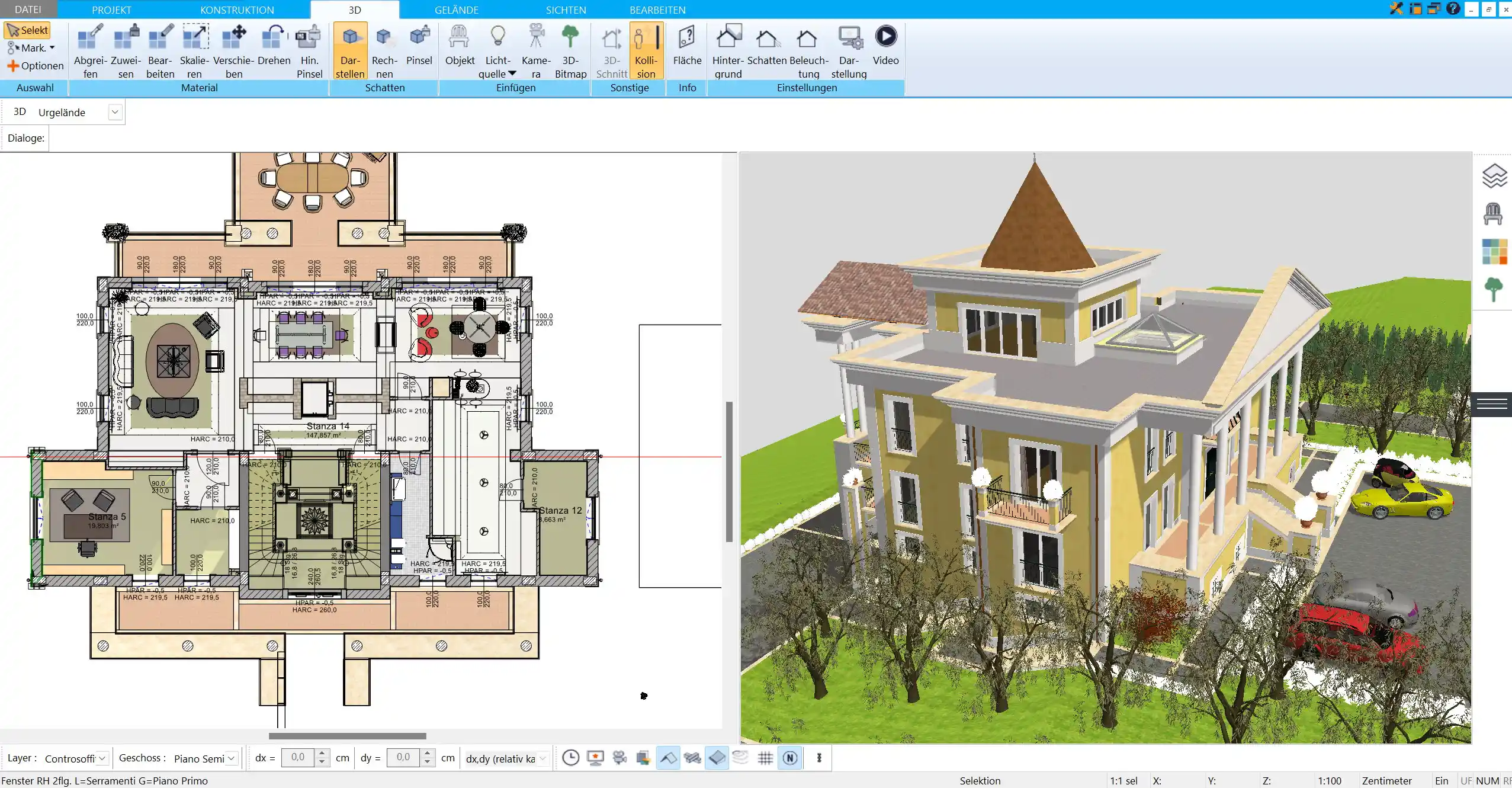 HausDesigner3D Intuitive Benutzeroberfläche für die Hausplanung