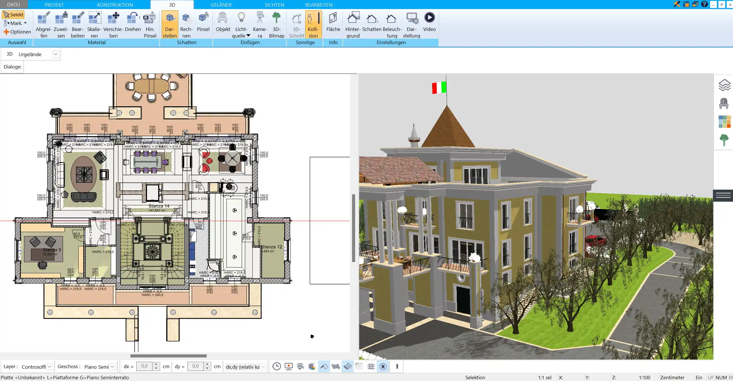 Intuitive Benutzeroberfläche des HausDesigner3D – schnell und einfach zu bedienen, auch für Einsteiger