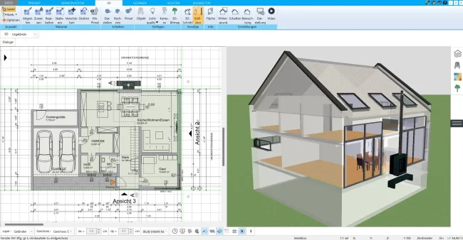 Grundriss erstellen Starten Sie den Entwurf Ihres Bausatzhauses, indem Sie im HausDesigner3D den Grundriss anlegen und die ersten Räume definieren