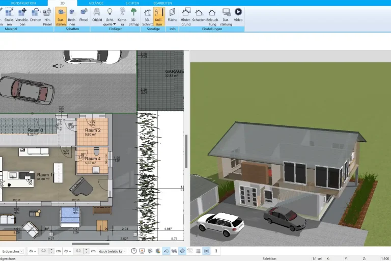 Grundrissplanung in 2D Perfekte Grundlage für Ihre Einliegerwohnung – erstellt mit HausDesigner3D
