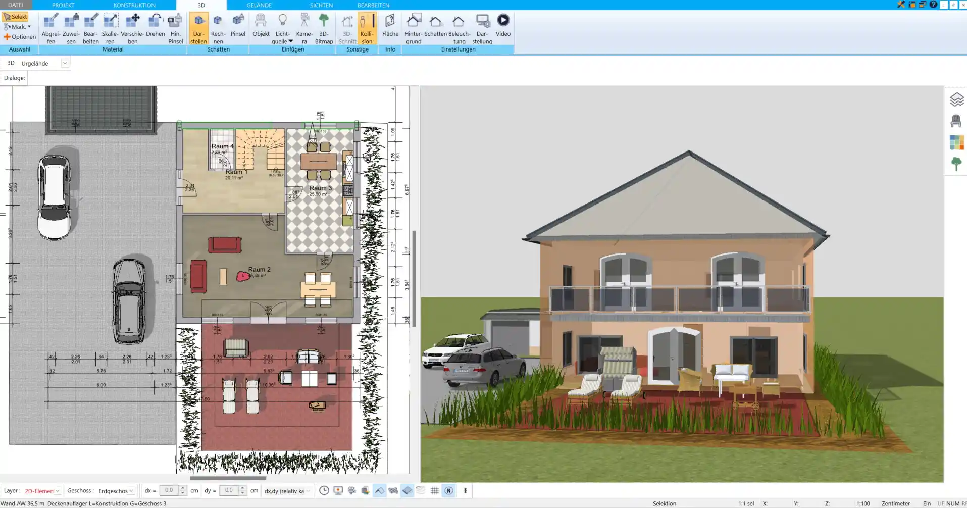 Individuelle Gestaltung eines Plusenergiehauses mit HausDesigner3D