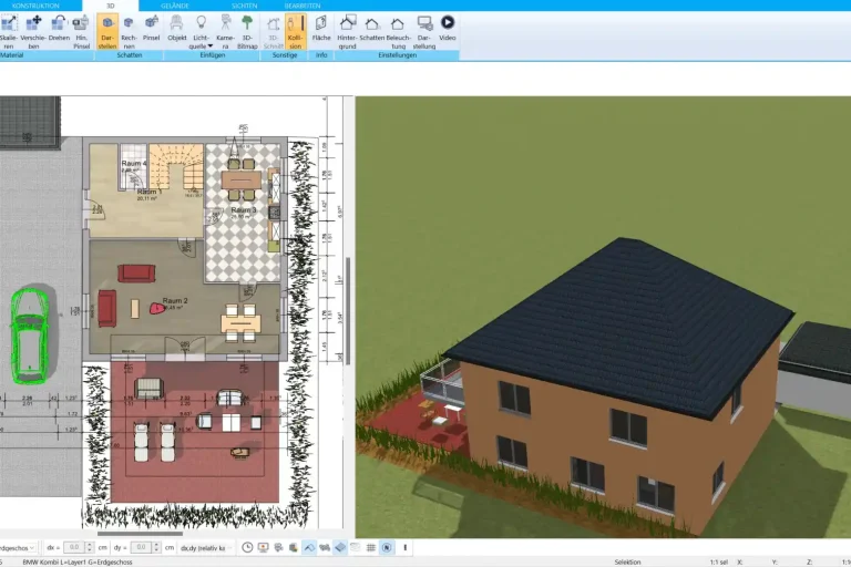 Professioneller Grundriss eines Fertighauses – erstellt mit dem HausDesigner3D